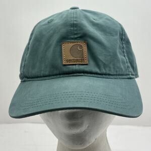 Carhartt Force Adjustable Canvas Cap Hat Odessa AH0289 One Size Teal StrapBack